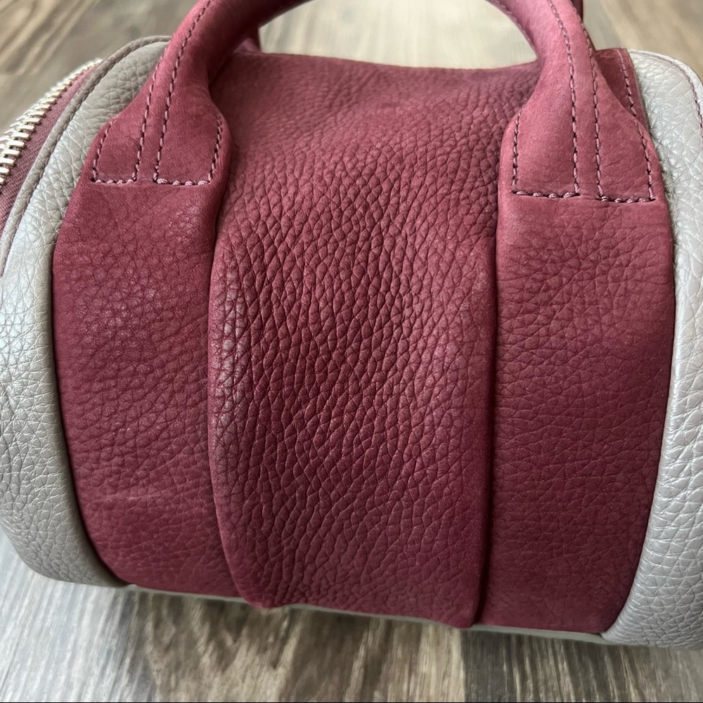 Alexander Wang Authentic Rockie Two-Toned Gray and Burgundy Crossbody Bag - Picture 7 of 16